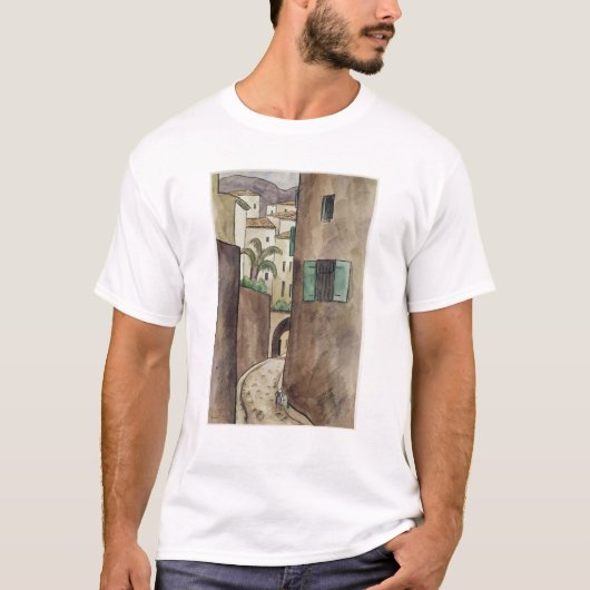Mittelmeerstraße und Häuser T-Shirt (Vorderseite)