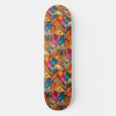 Mittelmeerstraßen — Farbige Häuser Muster Skateboard (Vorderseite)