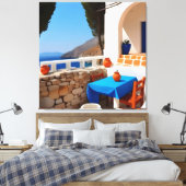 Mittelmeerterrasse Leinwanddruck (Insitu (Schlafzimmer))