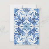 Mittelmeerwasserfarbe Brautdusche Einladung (Rückseite)