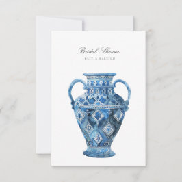 Mittelmeerwasserfarbe Brautdusche Einladung