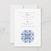 Mittelmeerwasserfarbe Brautdusche Einladung (Rückseite)
