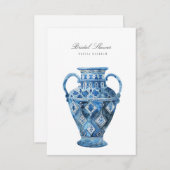 Mittelmeerwasserfarbe Brautdusche Einladung (Vorne/Hinten)