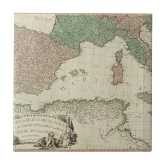 Mittelmeerwesten Fliese (Vorderseite)
