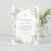 Mittelmeerzweige mit Olivenöl | Konfirmation Einladung (Stehend Vorderseite)