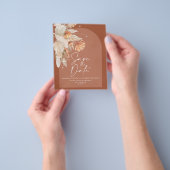 Mittelmoderne bohemianische Terrakotta Hochzeit ei Flyer (Gruppe)