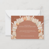 Mittelmoderne bohemianische Terrakotta Hochzeitsde Mitteilungskarte (Rückseite)