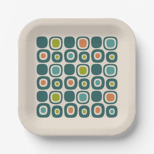Mittelmodernes Gartenwegmuster Pappteller (Vorderseite)