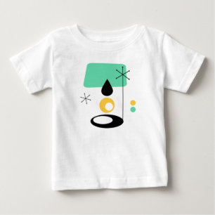 mittelmodernes Lampendesign blau Gold Baby T-shirt