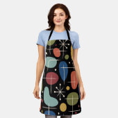 Mittelmodernes Sternenmuster Schürze (Getragen)