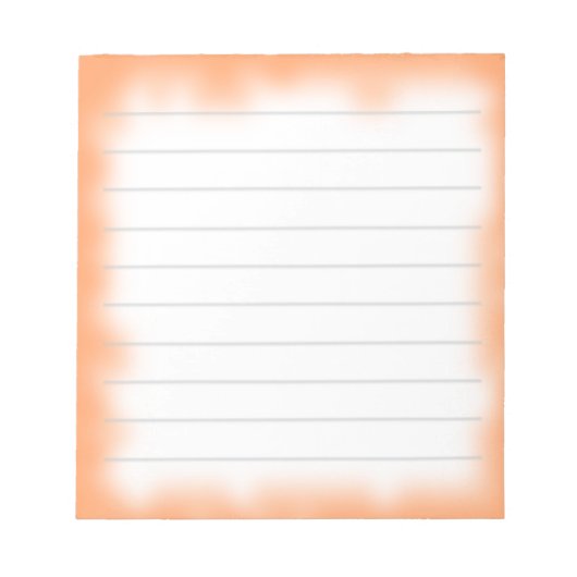 Mittelorange Notizblock (Vorderseite)