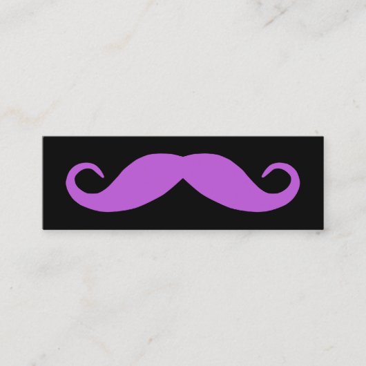 Mittelorchid Mustache Mini Visitenkarte (Vorderseite)
