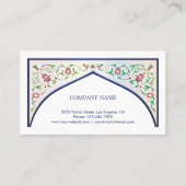 Mittelost-Arabian-Stil Blau-islamische Muslime Visitenkarte (Rückseite)