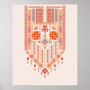 Mittelost-Arabischer Palast Moderne Tatreez Falast Poster