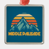 Mittelpalisade California Retro Türkis Ornament Aus Metall (Vorne)