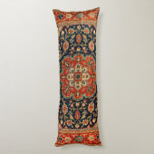 Mittelpersisch Dunkelblauer Roter Tan  Seitenschläferkissen (Rückseite (Vertikal))