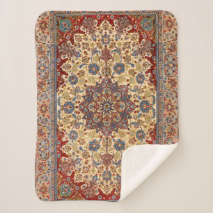 Mittelpersisches Blau symmetrische Sterne  Sherpadecke