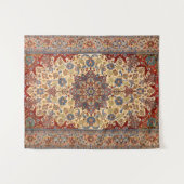 Mittelpersisches Blau symmetrische Sterne  Wandteppich (Vorderseite (Horizontal))