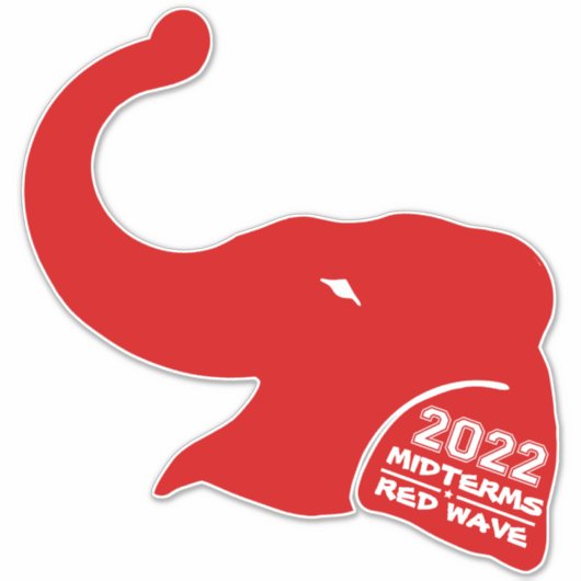 MITTELPUNKT 2022 ROTE WAVE AUFKLEBER (Vorderseite)