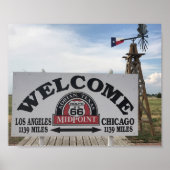 Mittelpunkt der Route 66 | Adrian, Texas Poster (Vorne)
