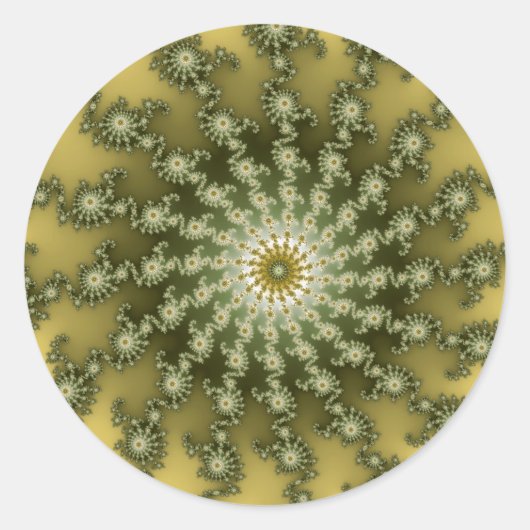 Mittelpunkt - Fraktal Runder Aufkleber (Vorderseite)