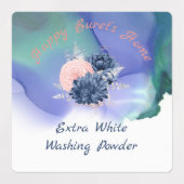 mittelquadratisches wasserdichtes Etikett mit Blum (Design 1)