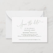 Mittelrosa Hochzeit Save the Date Mitteilungskarte (Rückseite)