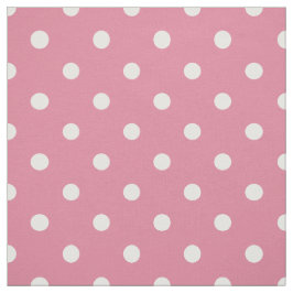 Mittelrosa weiße Polka-Punkte Stoff