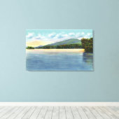 Mittelsaranac Seeblick Berg Ampersand Leinwanddruck (Insitu (Holzboden))