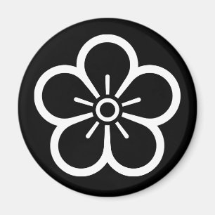 Mittelschattierte Ume-Blüte Magnet