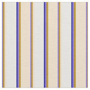 Mittelschiefer Blau, Goldenrod, Tan, Weiß und Blau Stoff