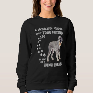 Mittelschnauzer Dog Quote Mama Vater Kostüm Standa Sweatshirt