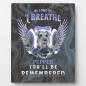 Mittelschnauzer solange ich das Gedächtnis durchat Fotoplatte (Vorderseite)