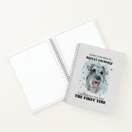 Mittelschnauzer Watercolor Portrait Funny Quote Notizblock
