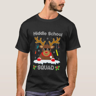 Mittelschul-Team Rentier Lustiger Lehrer Weihnacht T-Shirt