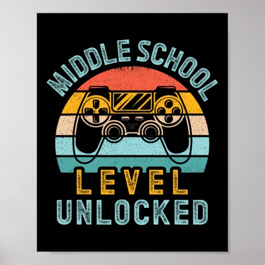 Mittelschüler-Ebene ungesichertes Videospiel auf S Poster (Vorne)