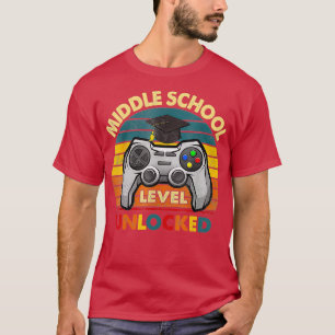 Mittelschüler-Niveau ungeschlossen glücklicher ers T-Shirt