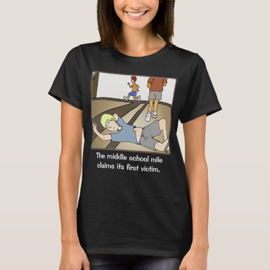 Mittelschülermeile Schwarzer T - Shirt (Vorderseite)