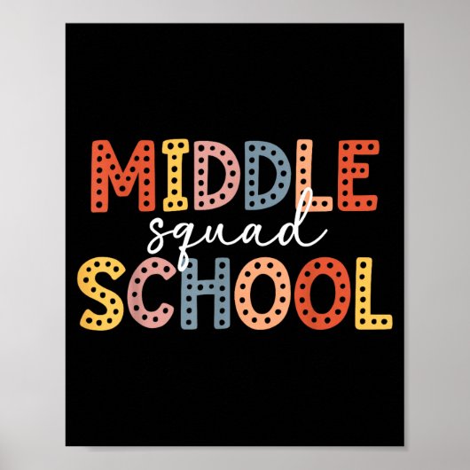 Mittelschulgruppe Mittelschullehrer-Team Poster (Vorne)