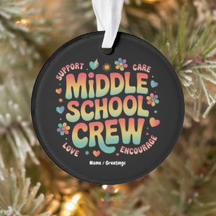 Mittelschulische Crew Vintag Lehrerin Geschenk Ornament