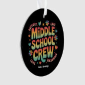 Mittelschulische Crew Vintag Lehrerin Geschenk Ornament (Vorderseite)