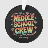 Mittelschulische Crew Vintag Lehrerin Geschenk Ornament (Vorderseite)
