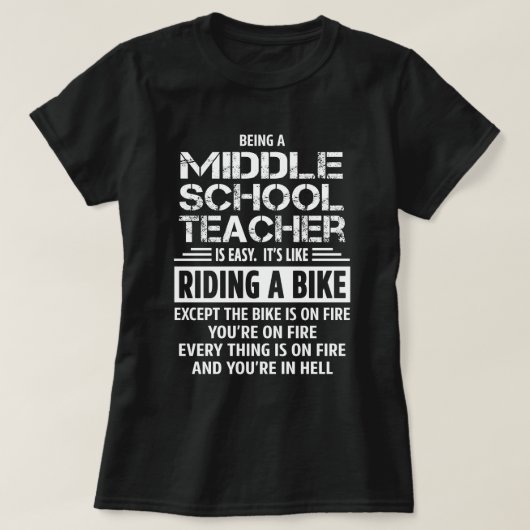 Mittelschullehrer T-Shirt (Design vorne)