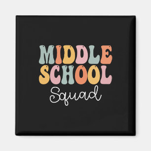 Mittelschulplatz Retro Groovy Vintag erster Tag Magnet