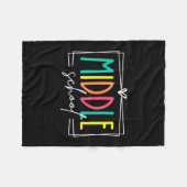 Mittelschulteam-Lehrer-Traumteam-Schüler Fleecedecke (Vorderseite (Horizontal))