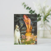 Mittelsommer Eve - Borzoi Postkarte (Stehend Vorderseite)