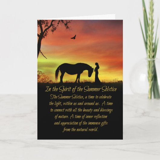 Mittelsommer Eve Litha Summer Solstice Karte (Vorderseite)