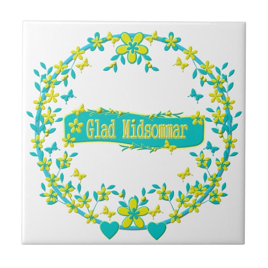 Mittelsommer-Symbol Fliese (Vorderseite)