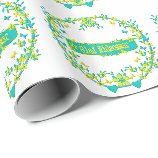 Mittelsommer-Symbol Geschenkpapier (Rolleneckpunkt)