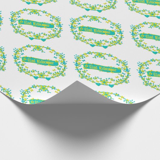 Mittelsommer-Symbol Geschenkpapier (Ecke)